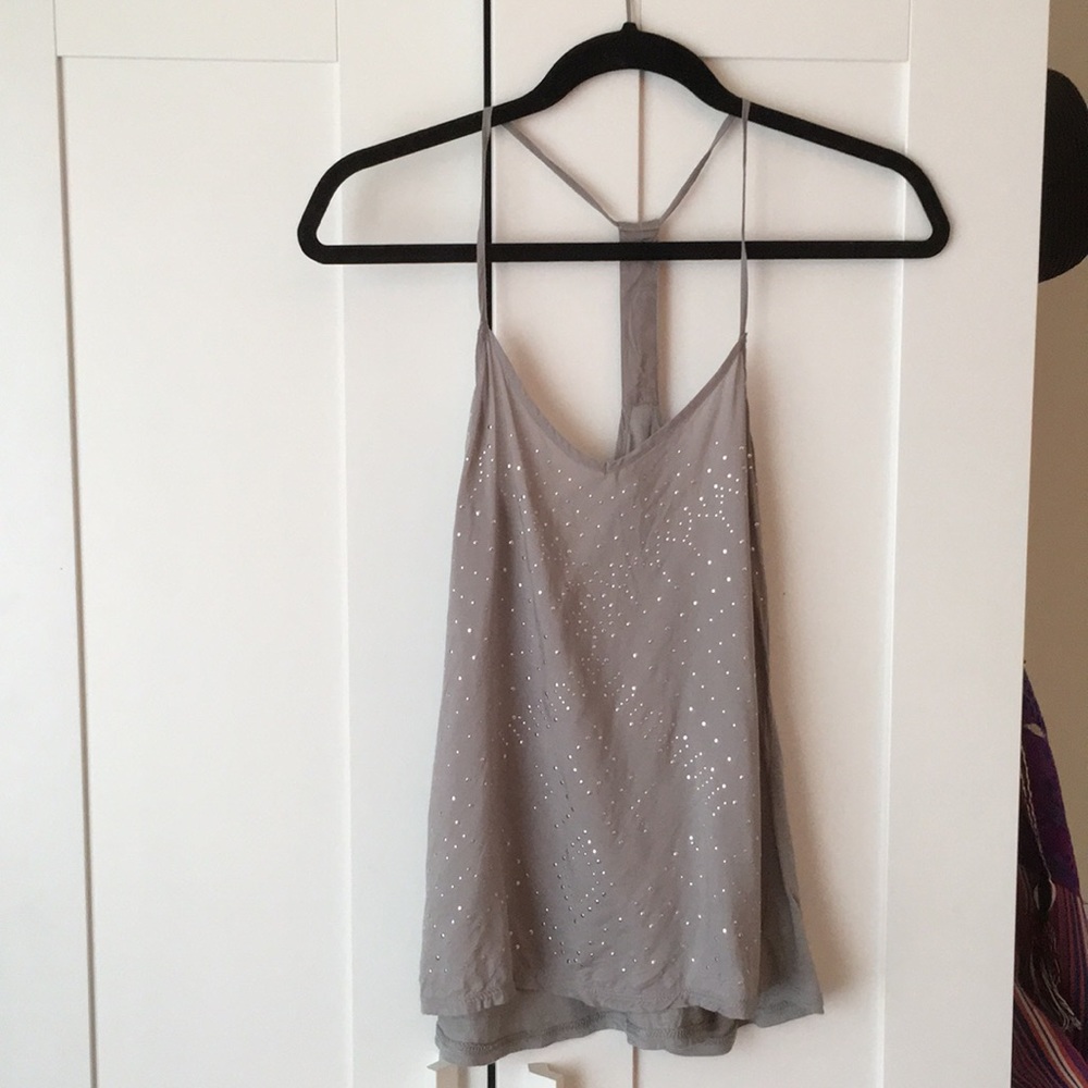 Tank top with silver gems - small
